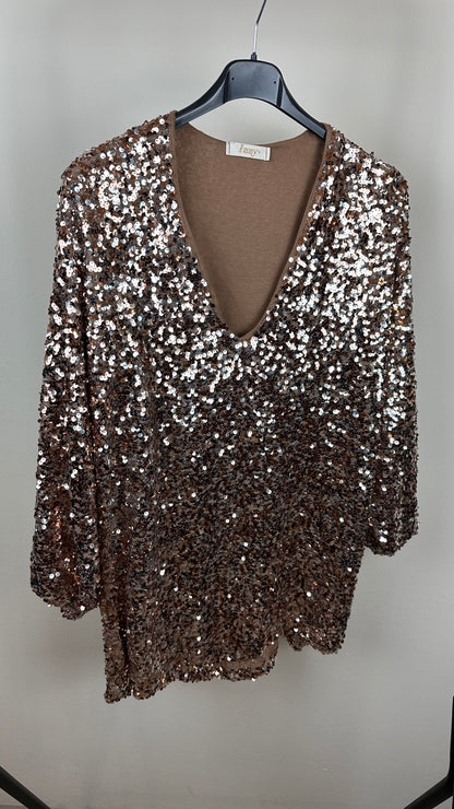 Paillettenshirt Sparkle gold