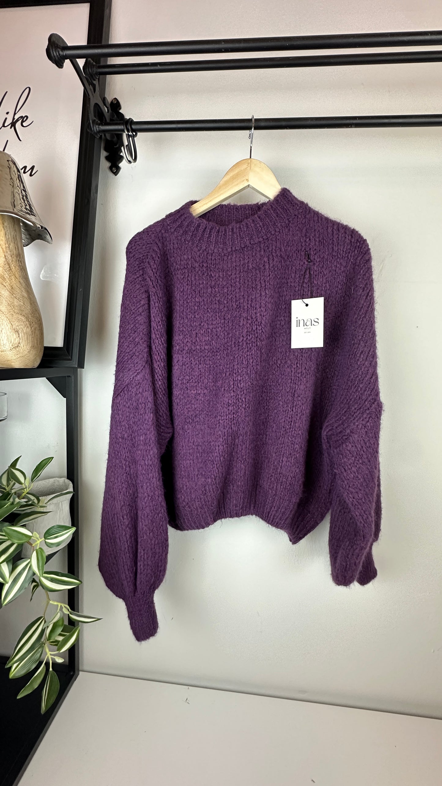 Pullover Cosy Knit Plum