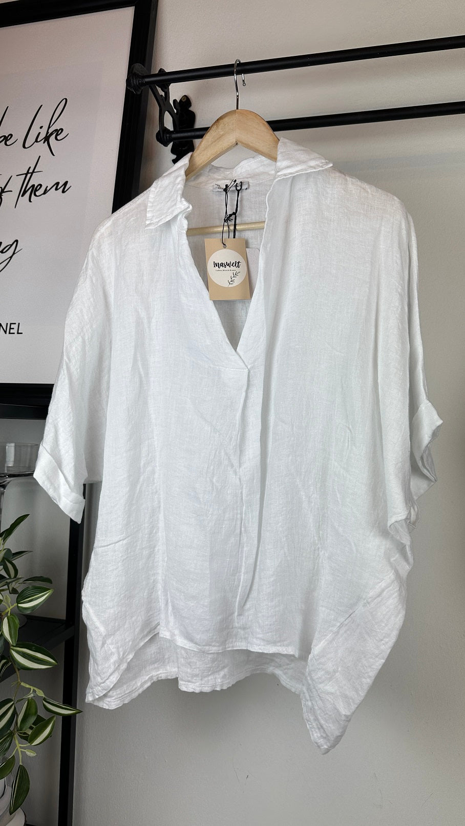 Leinen Blusenshirt oversize